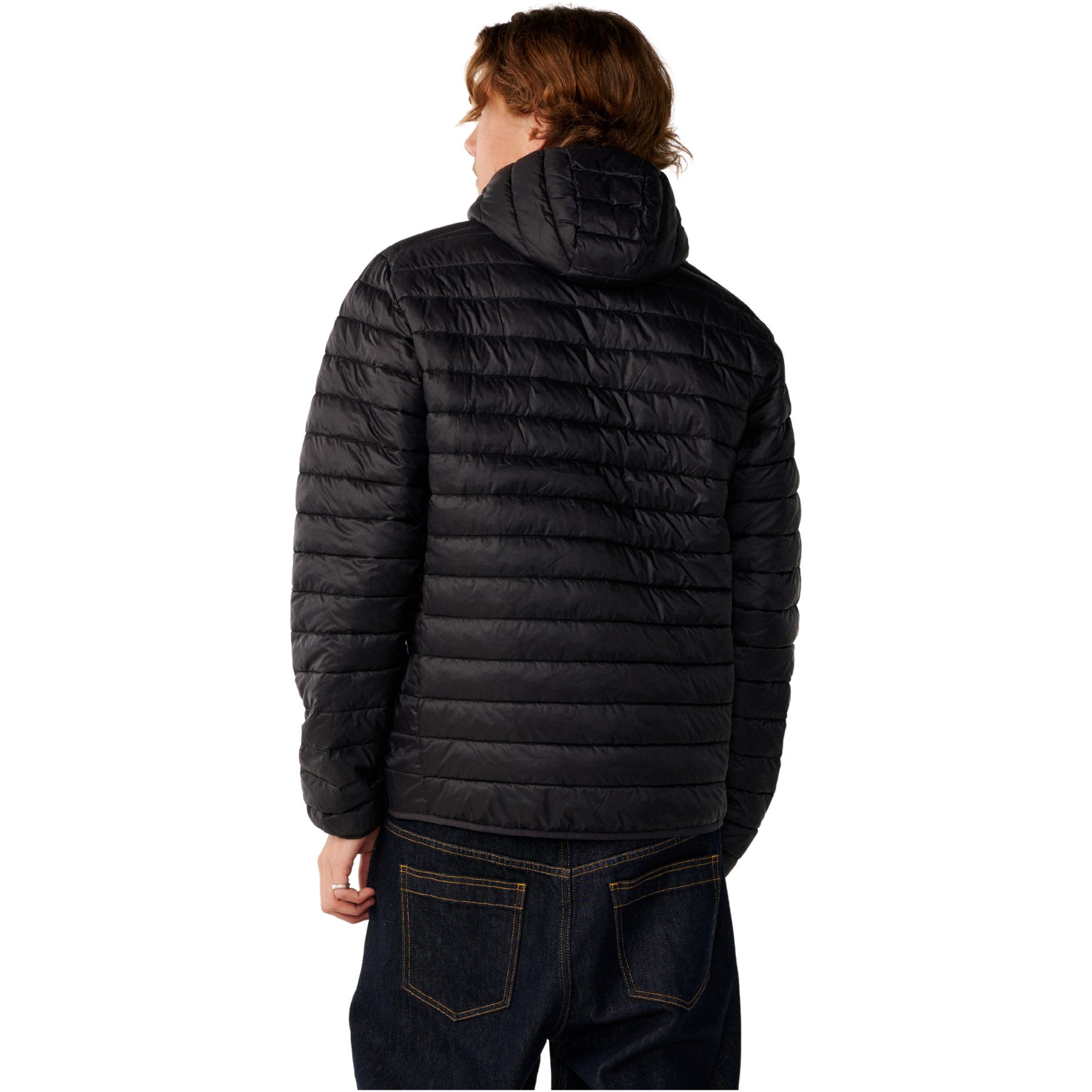 2026 Rip Curl Mens S-Series DWR Hooded Puffer Jacket 02ZMJA - Black
